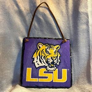 LSU stone wall hanger